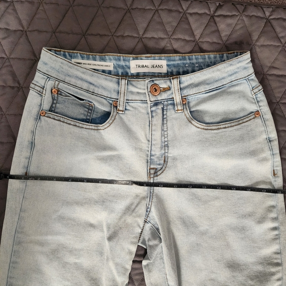 Tribal Jeans Audrey Mid-rise Girlfriend Ankle-Size 2 - Picture 8 of 15